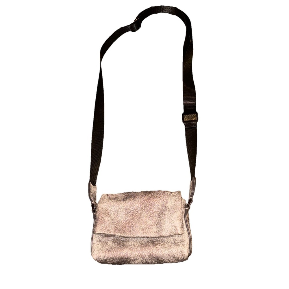 Aimee Kestenberg Crossbody Bag Mini Leather Purse Metallic Gold 5 X 7 Magnetic
